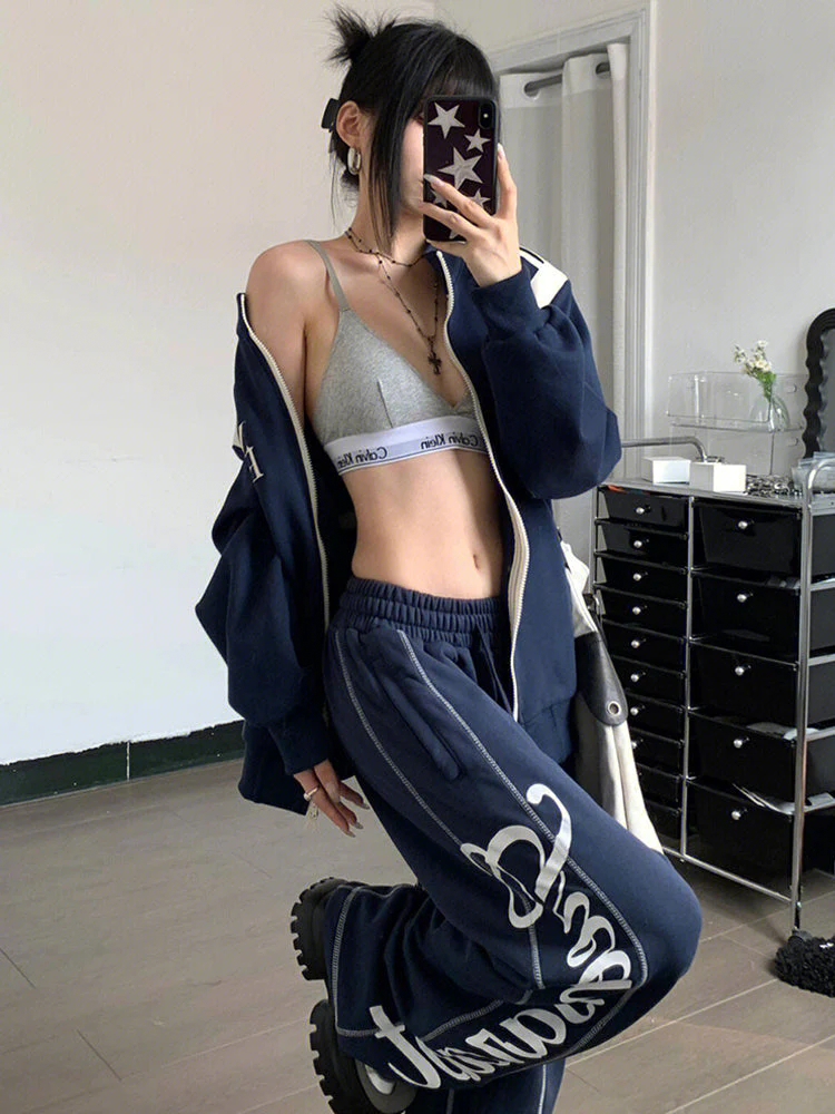 Patchwork Jacket Tracksuit Set - Image 11