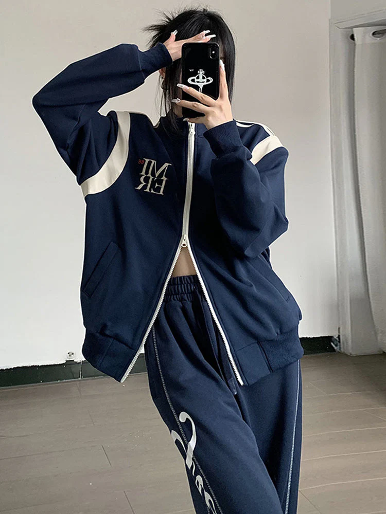 Patchwork Jacket Tracksuit Set - Image 6