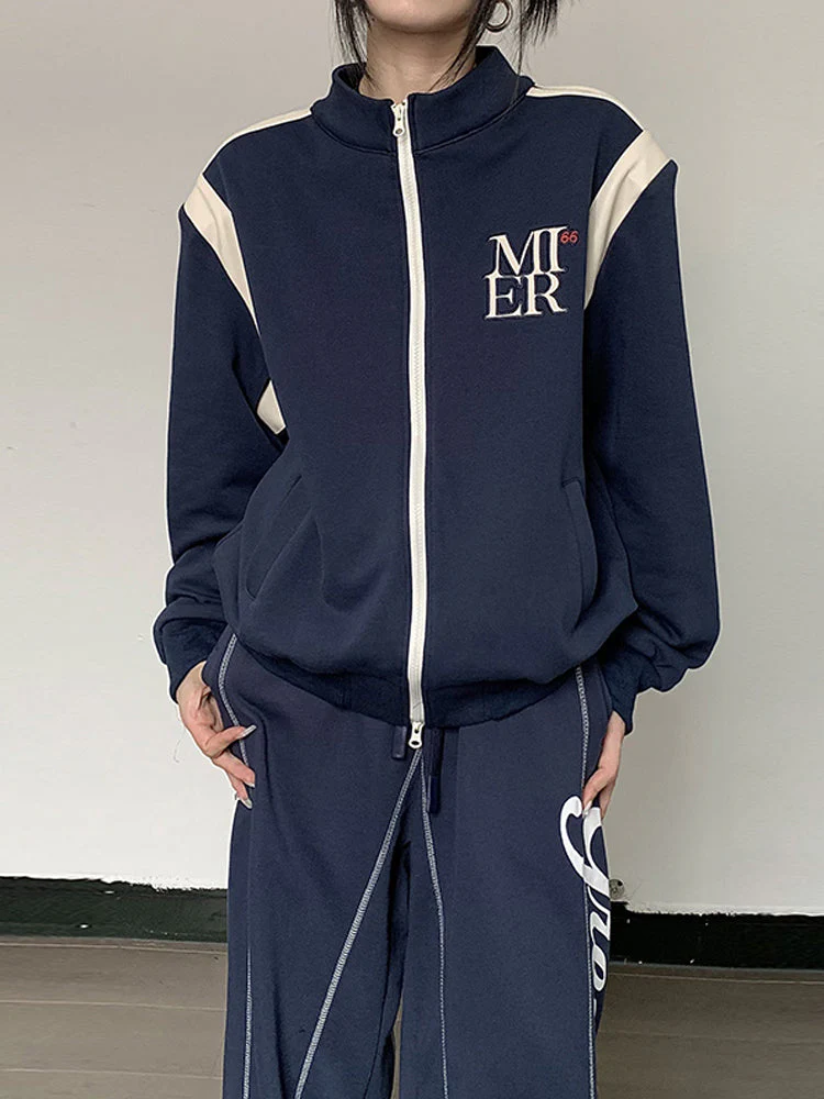 Patchwork Jacket Tracksuit Set - Image 8