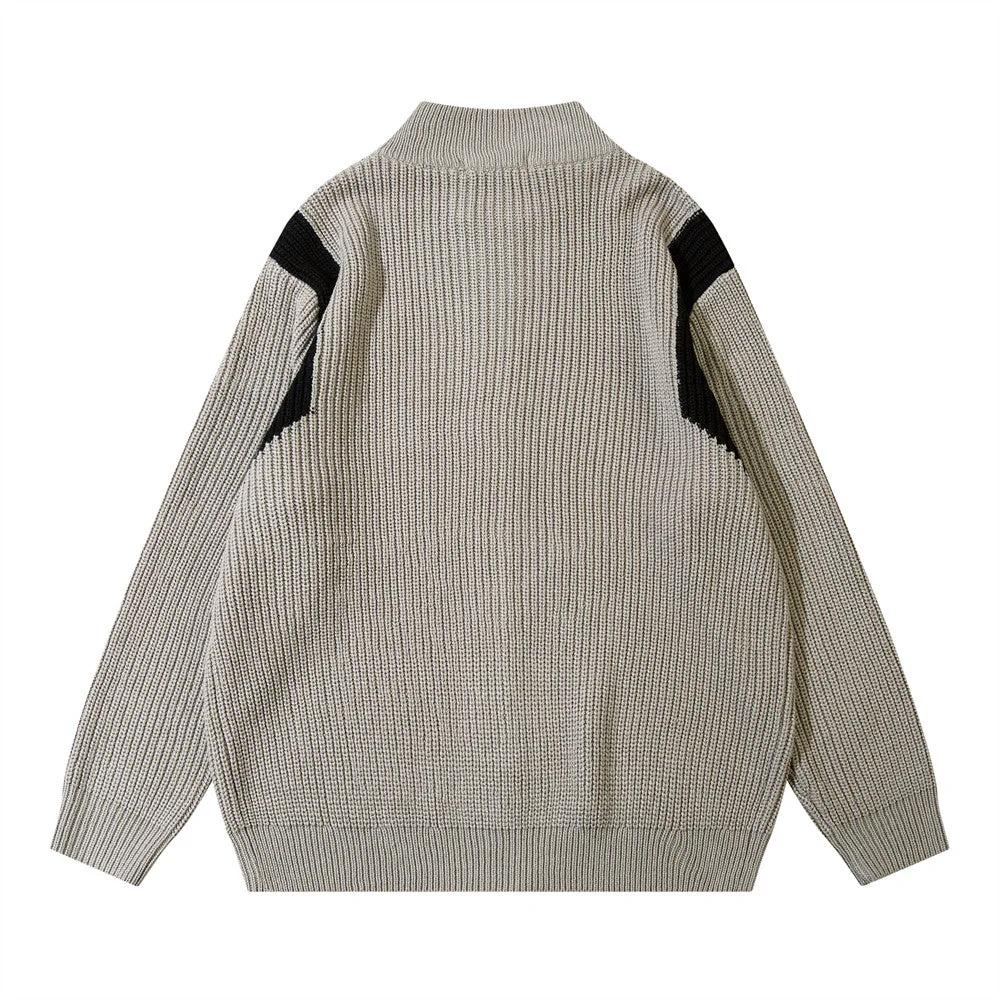 Patchwork Oversized Zip Up Cardigan - Image 6