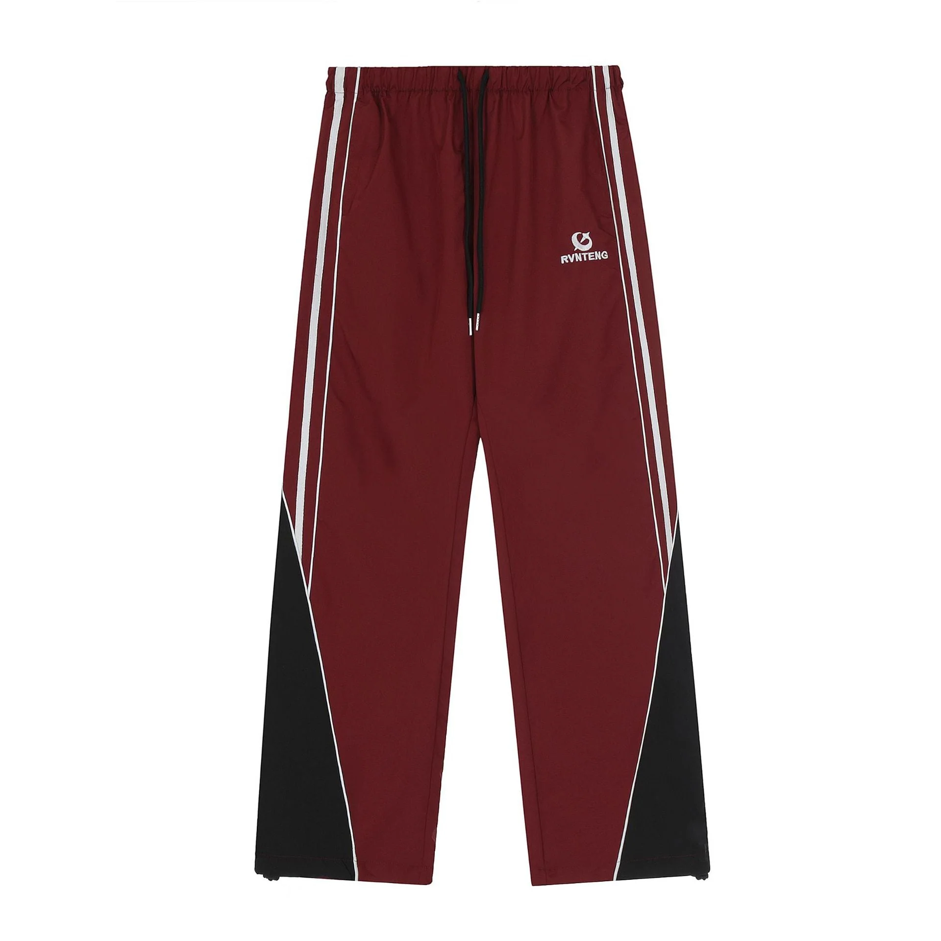 Patchwork Striped Baggy Sweatpants - Image 5