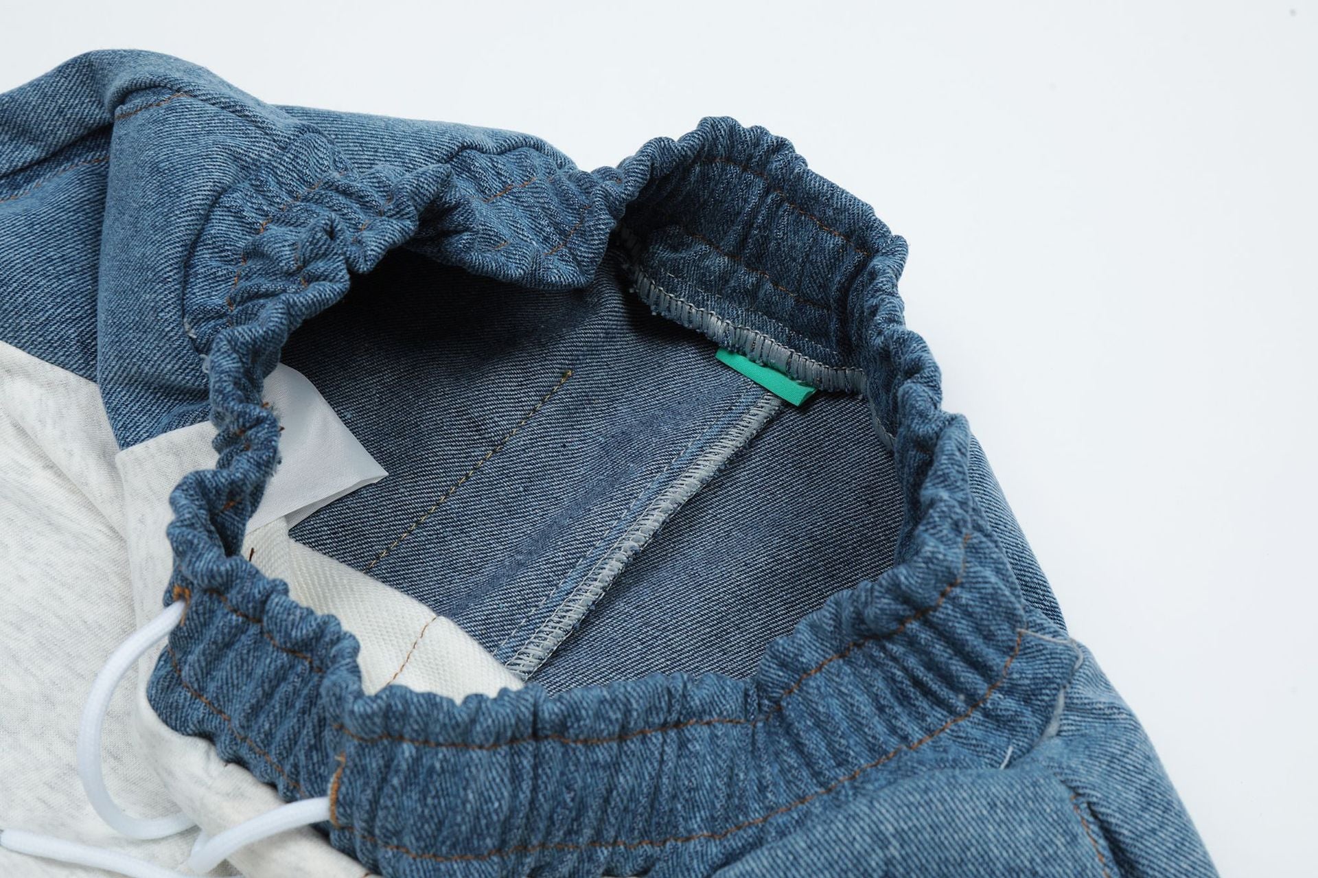 Patchwork Striped Boyfriend Jeans - Image 5
