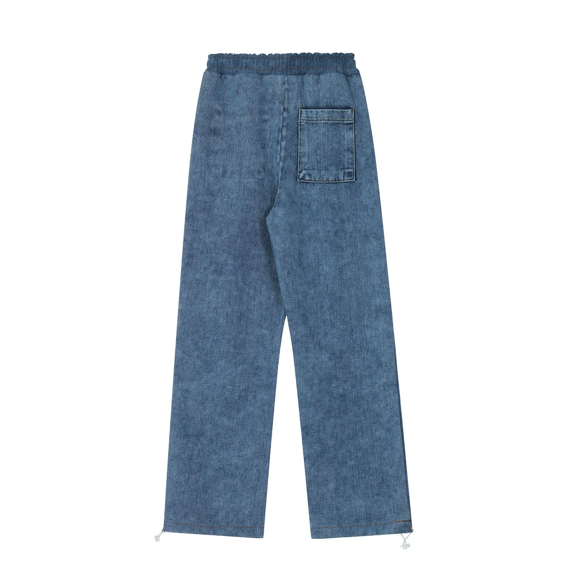 Patchwork Striped Boyfriend Jeans - Image 7