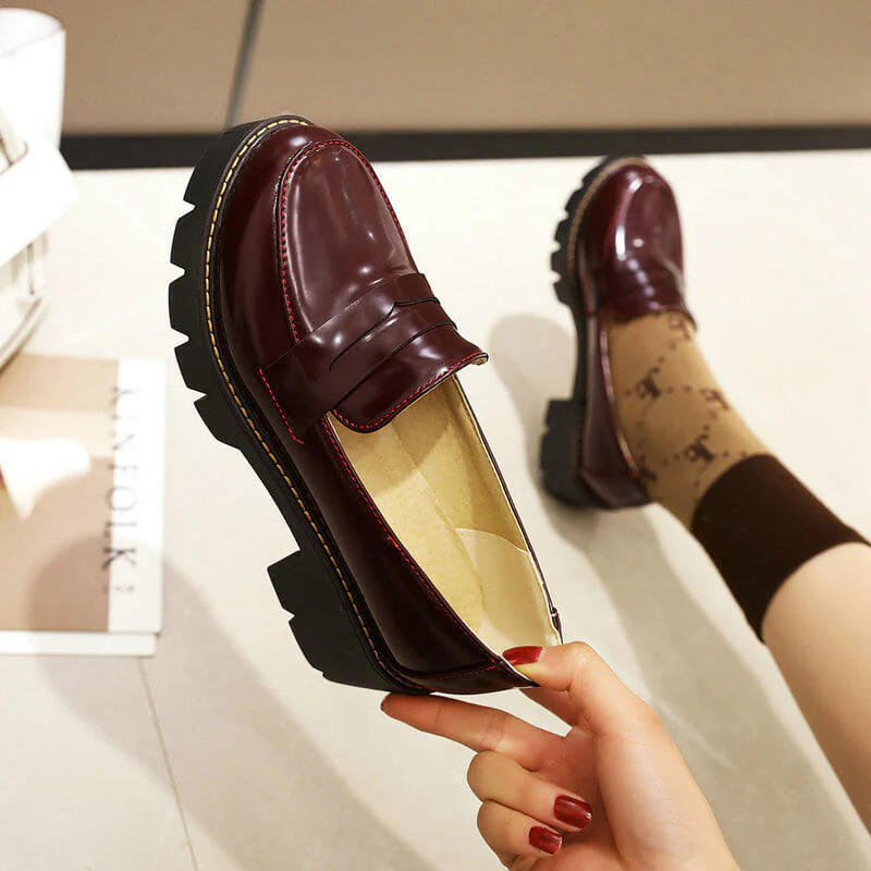 Patent Leather Student Shoes - Image 2