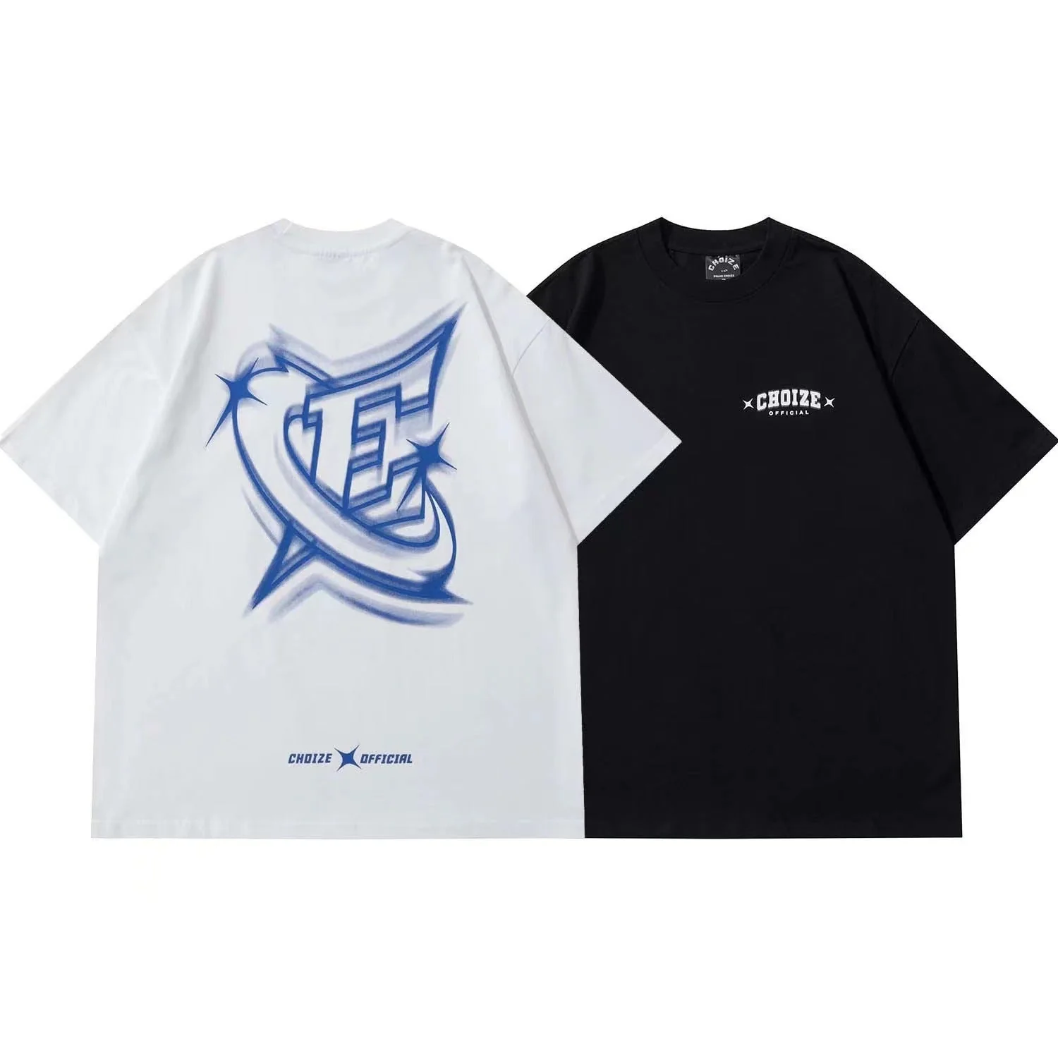 Phantom Letter Print Oversized Short Sleeve Tee - Image 2