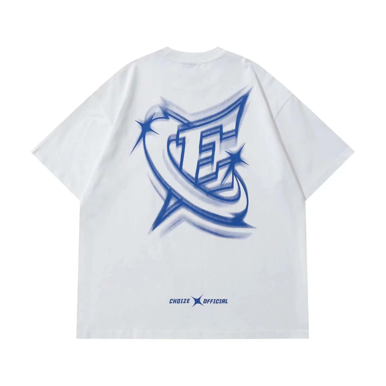 Phantom Letter Print Oversized Short Sleeve Tee - Image 8