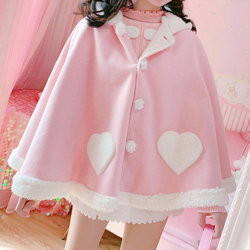 Pink Kawaii Wing Cape Coat - Image 2