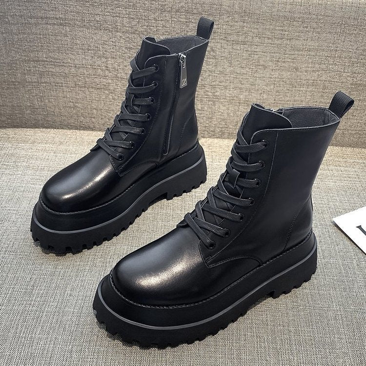 platform black short boots - Image 3