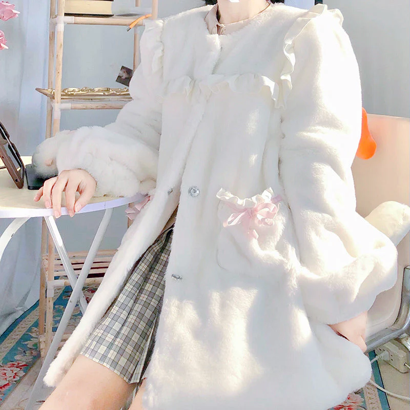 Plush Bow Coat - Image 2