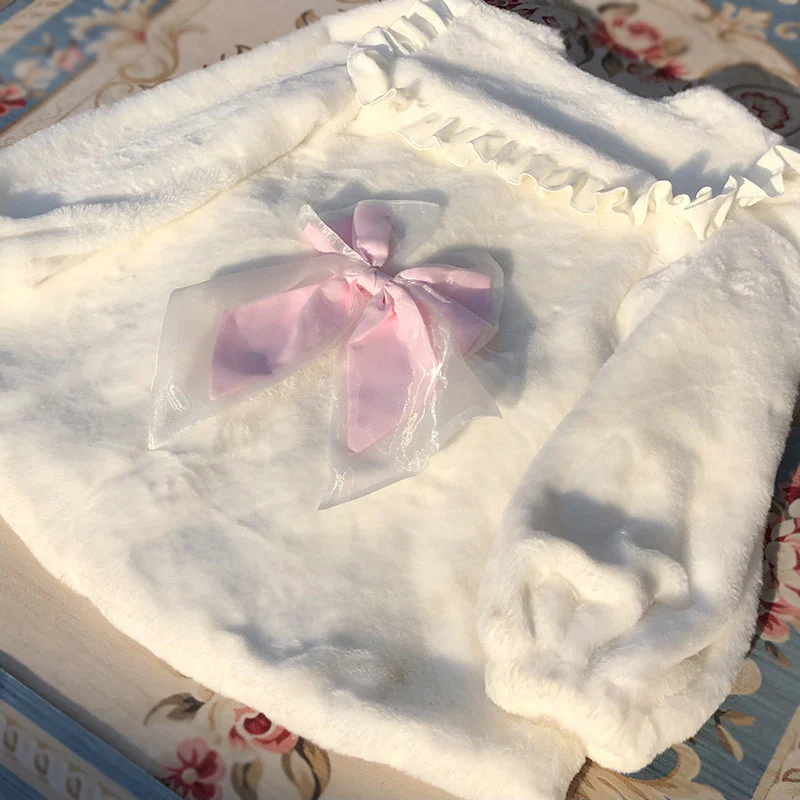 Plush Bow Coat - Image 3