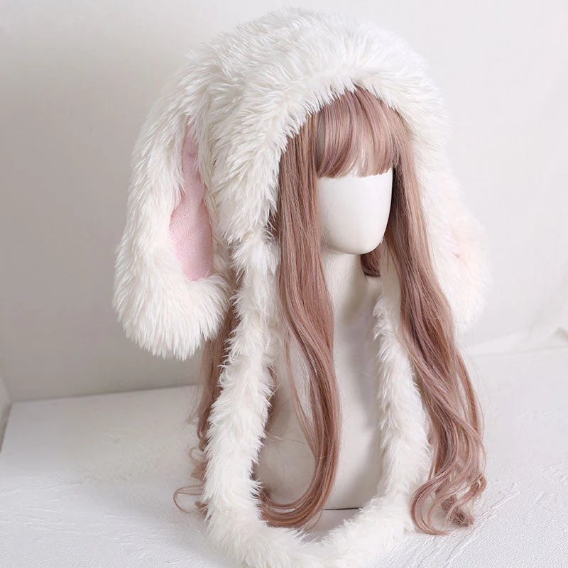 Plush Bunny Ear Warm Hat - Image 3
