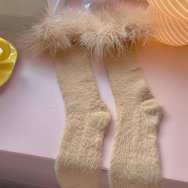 Plush Lace Warm Socks - Image 4