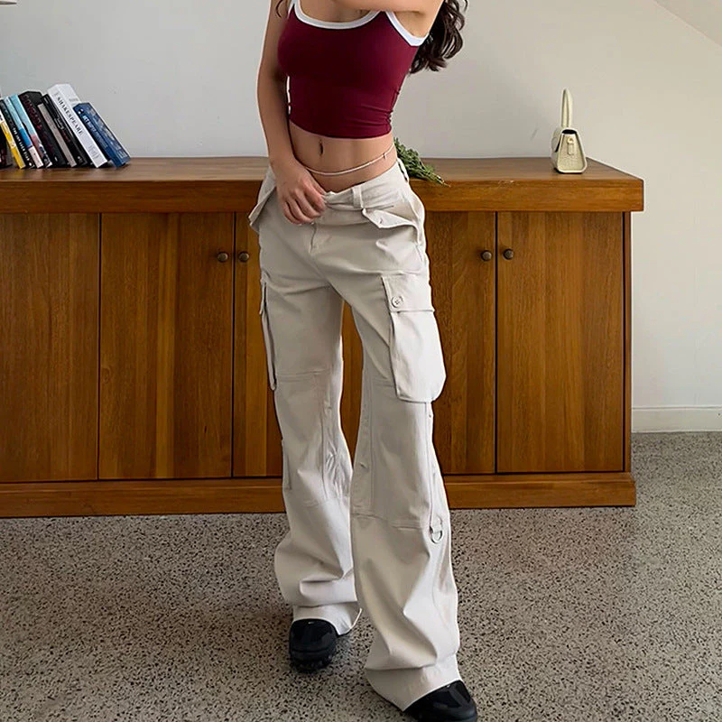 Pocket Patched Straight Cargo Jeans - Image 2