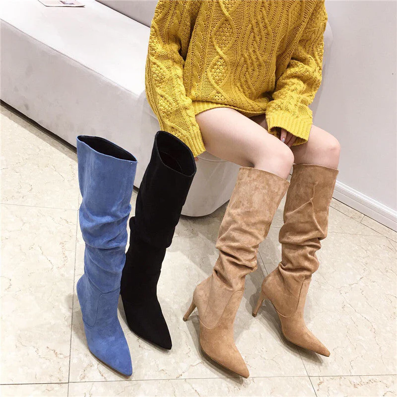 Pointed over the knee high heels - Image 3