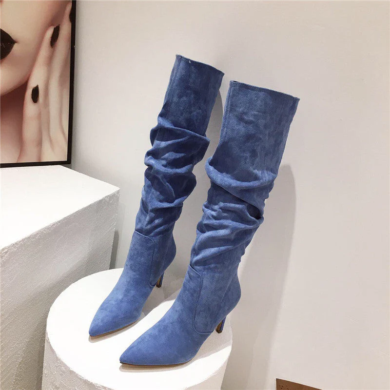 Pointed over the knee high heels - Image 4