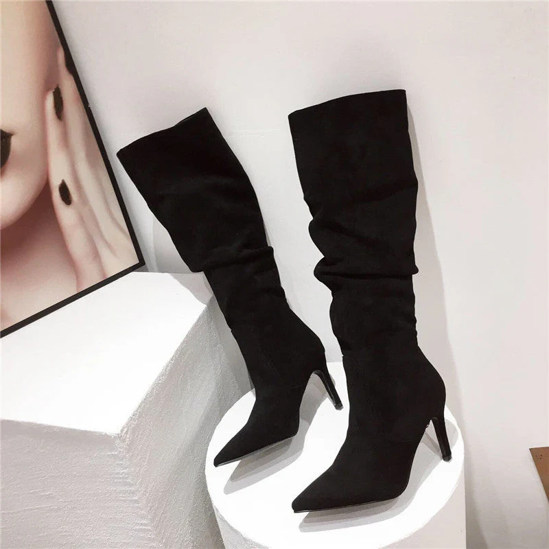Pointed over the knee high heels - Image 5