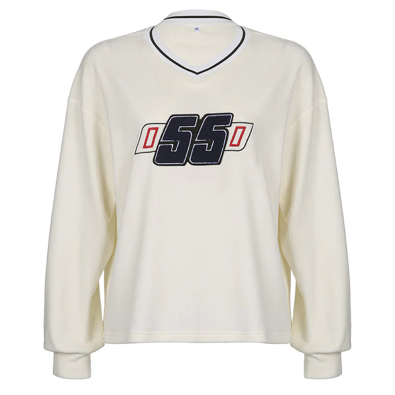 Preppy V Neck Pullover Sweater - Image 5