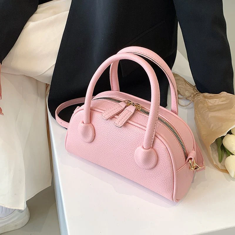 Pretty in Pink Leather Handbag - Image 12