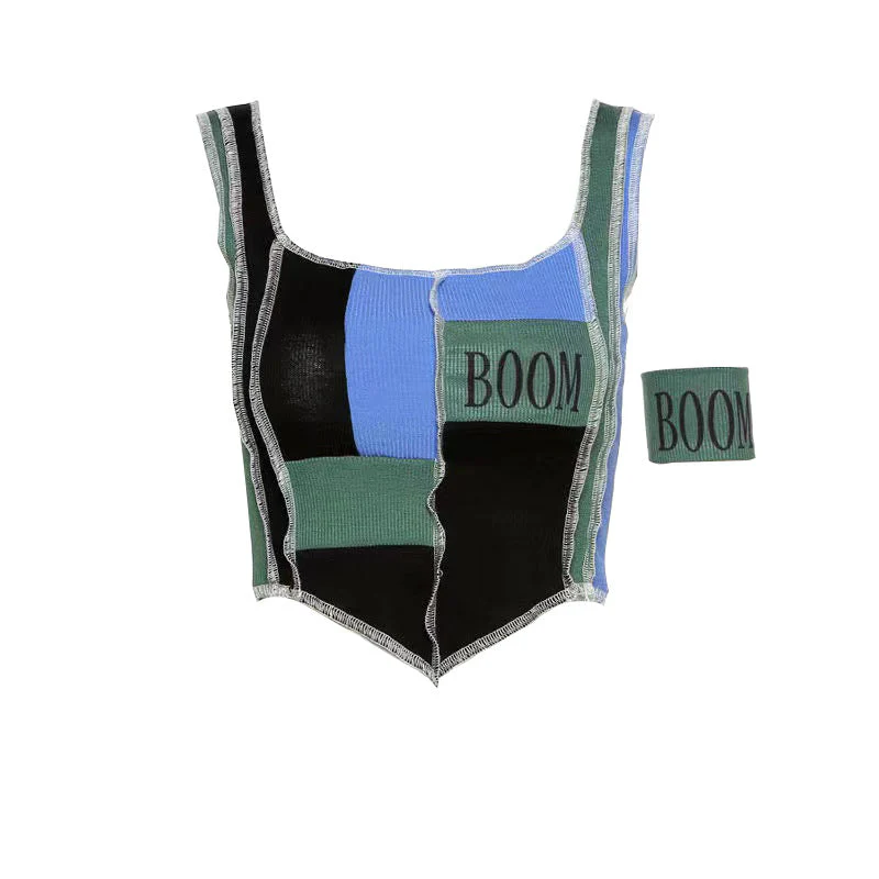 Printed Patchwork Monogram Tank Top - Image 3