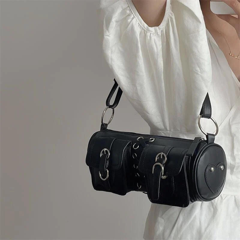 Pu Leather Ties Y2K Crossbody Bag - Image 4