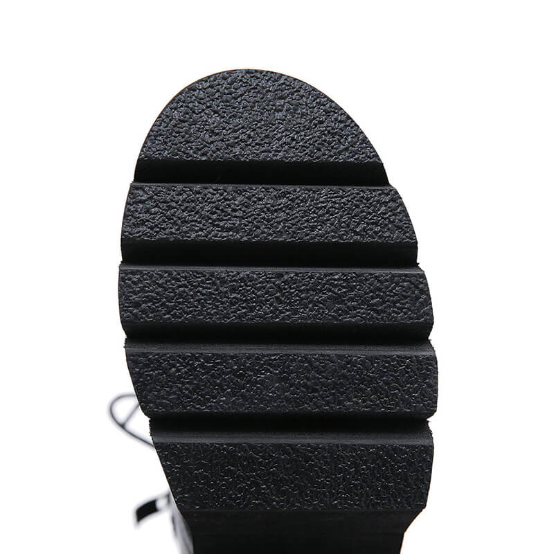 Punk Buckle Ring Platform Boots - Image 5