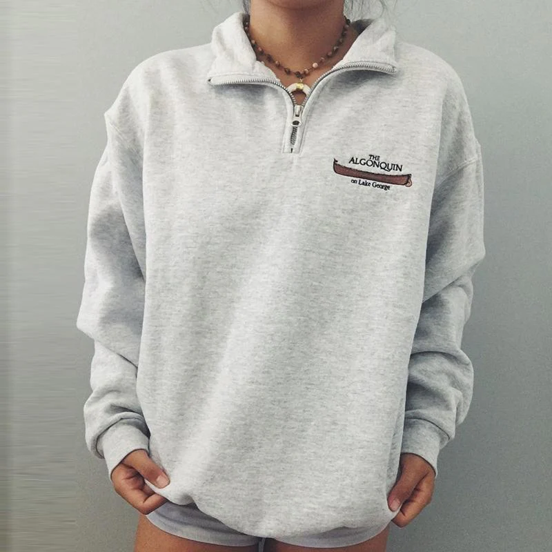 Quarter Zip Printed Sweatshirt - Image 5
