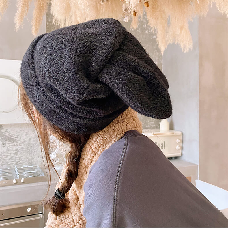 Rabbit Ear Hat Plush Beret - Image 2