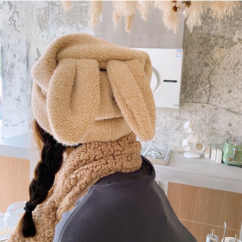 Rabbit Ear Hat Plush Beret - Image 3