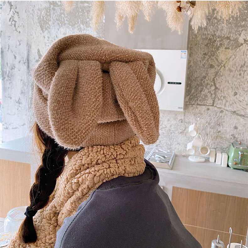 Rabbit Ear Hat Plush Beret - Image 4