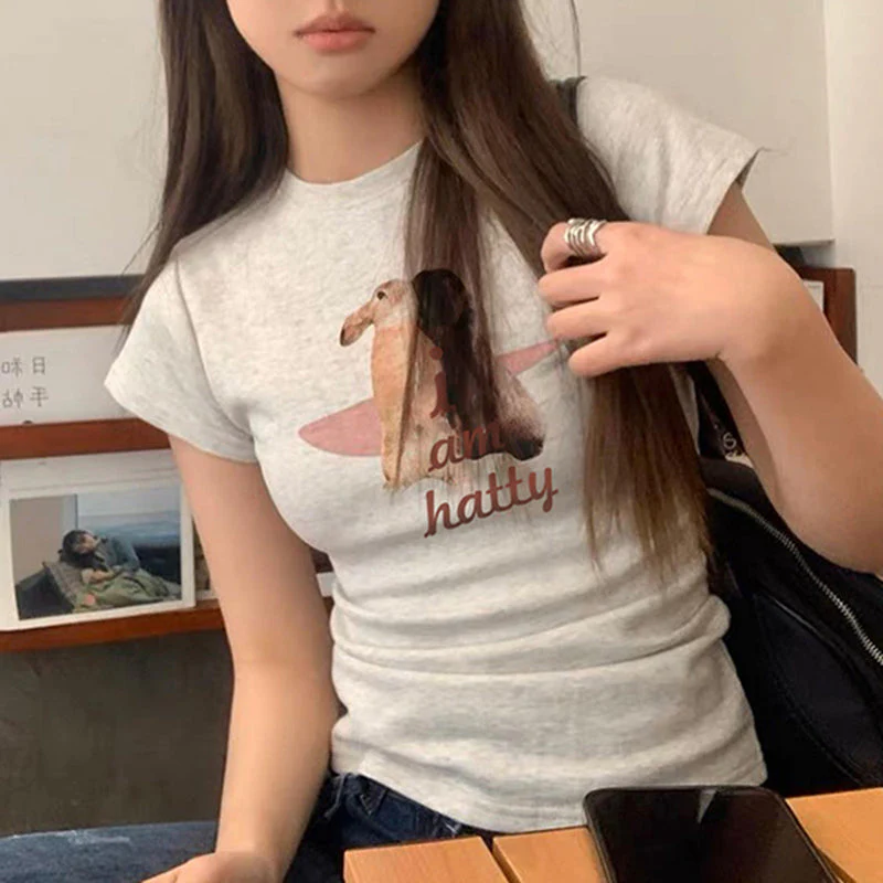 Rabbit Print Short Sleeve Tee - Image 7