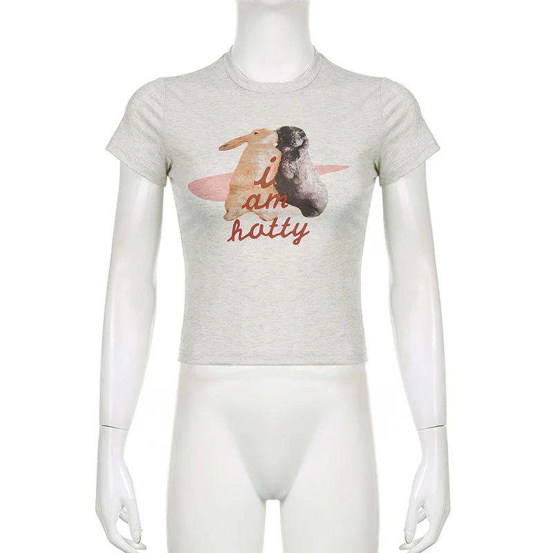Rabbit Print Short Sleeve Tee - Image 9