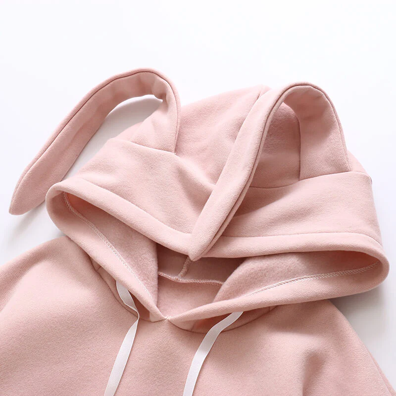 Rabbit Strawberry Fleece Hoodie - Image 4