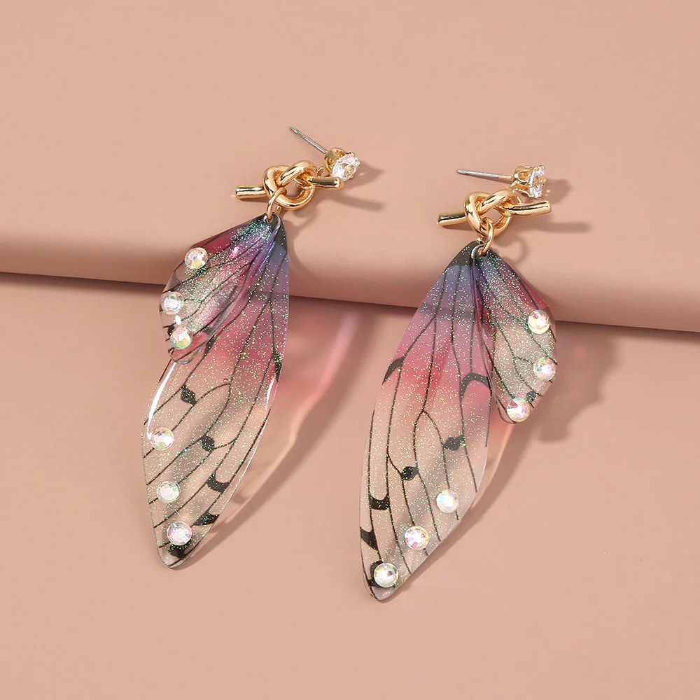 Resin Butterfly Wing Earrings - Image 7