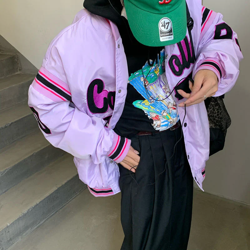 Retro 90's Baseball Jacket - Image 4