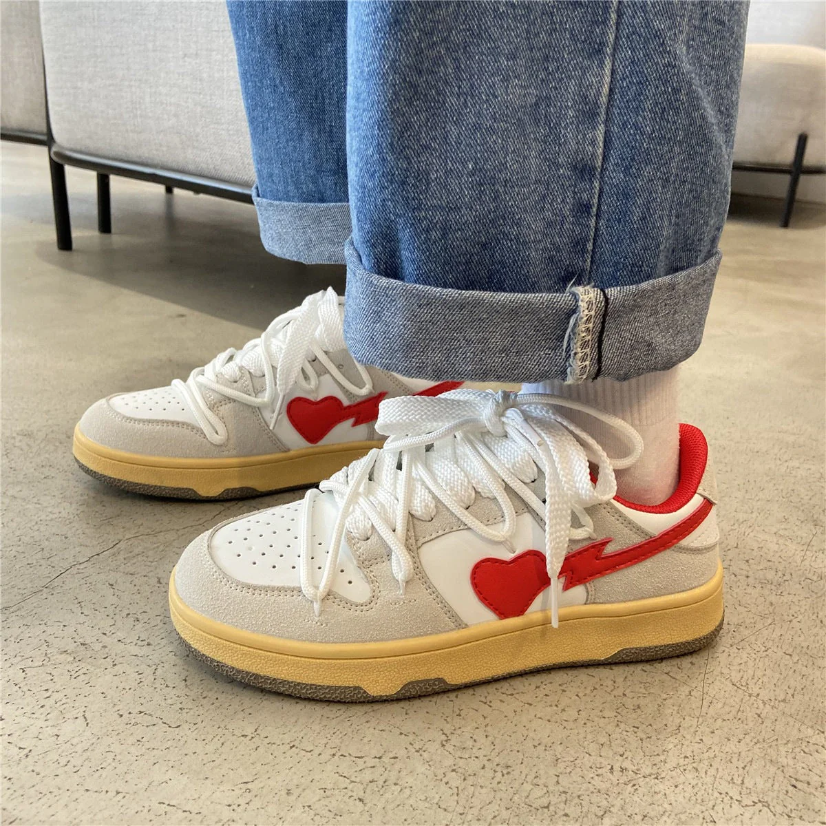 Retro Casual Love Sneakers - Image 14
