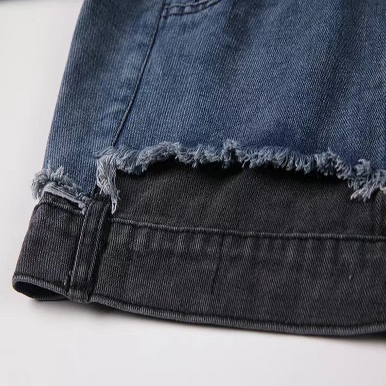 Retro Patchwork Denim Jacket - Image 3