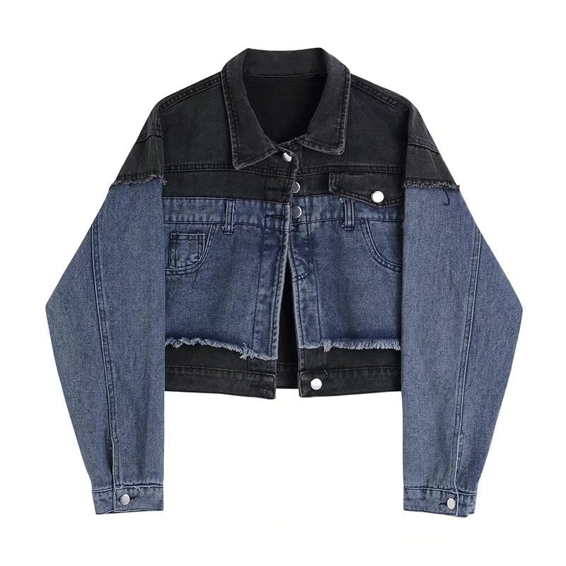 Retro Patchwork Denim Jacket - Image 5
