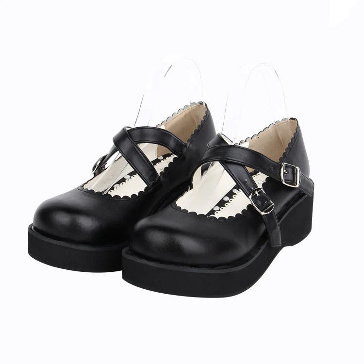 Retro Platform Lace Shoes