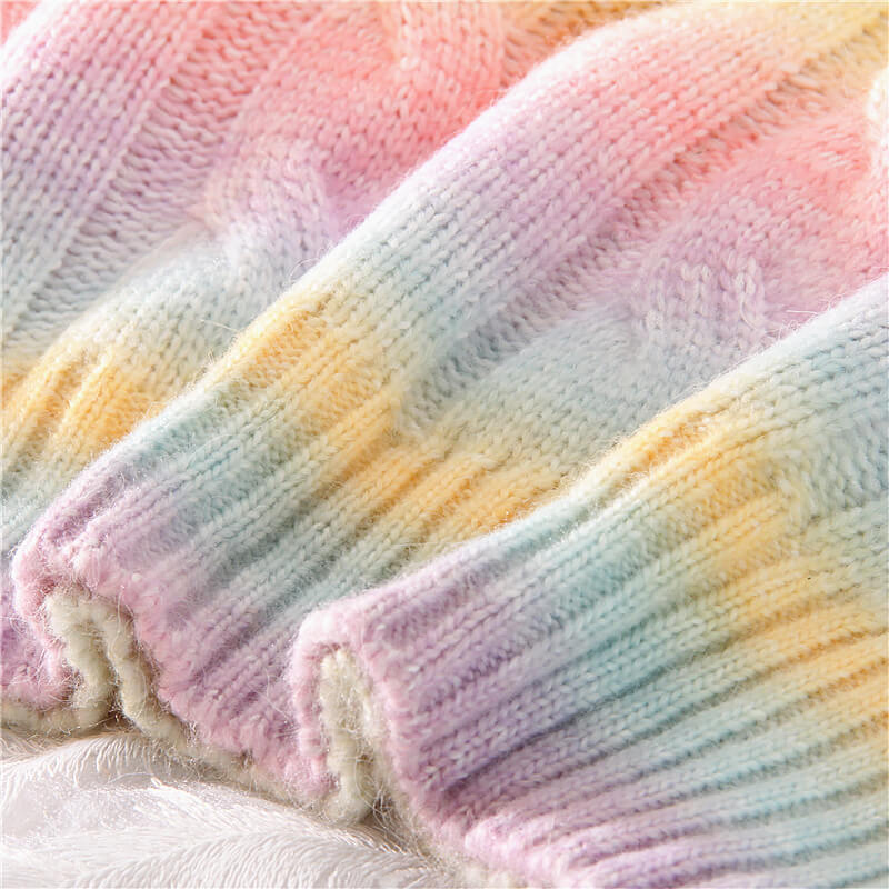 Retro Rainbow Striped Sweater - Image 2