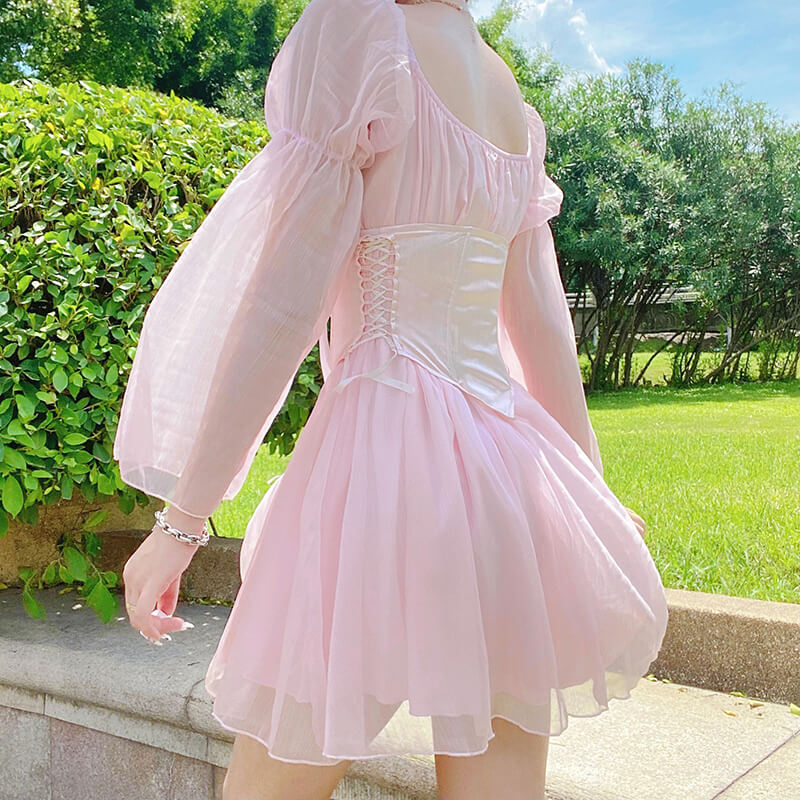Retro Ribbon Dress - Image 4