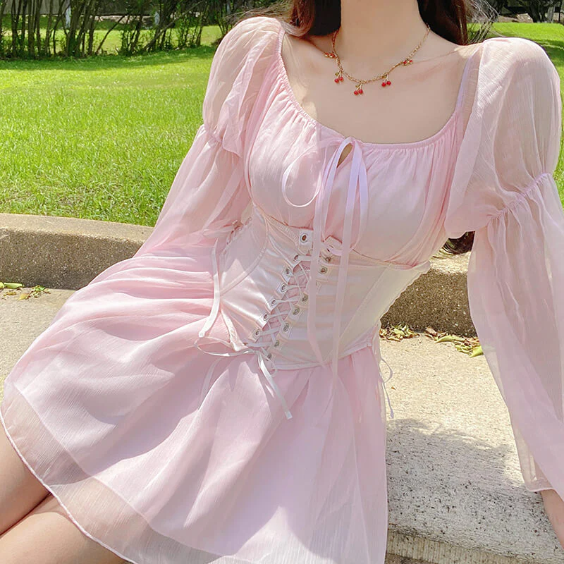 Retro Ribbon Dress - Image 5