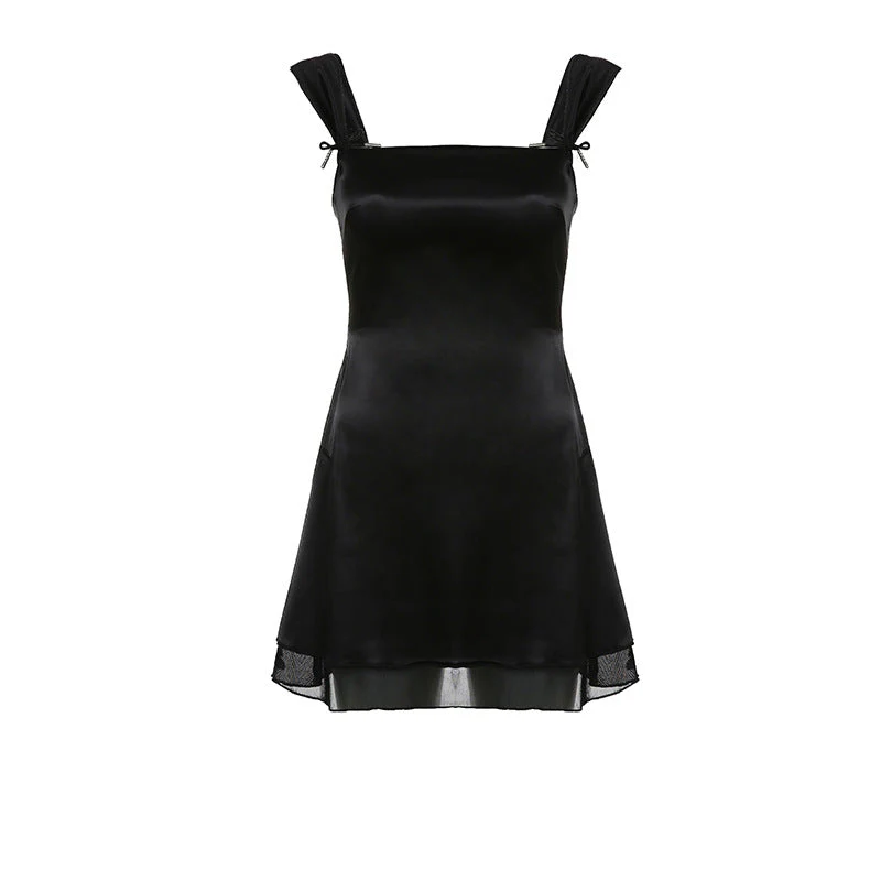 Reversible Sleeveless Black Mini Dress - Image 6