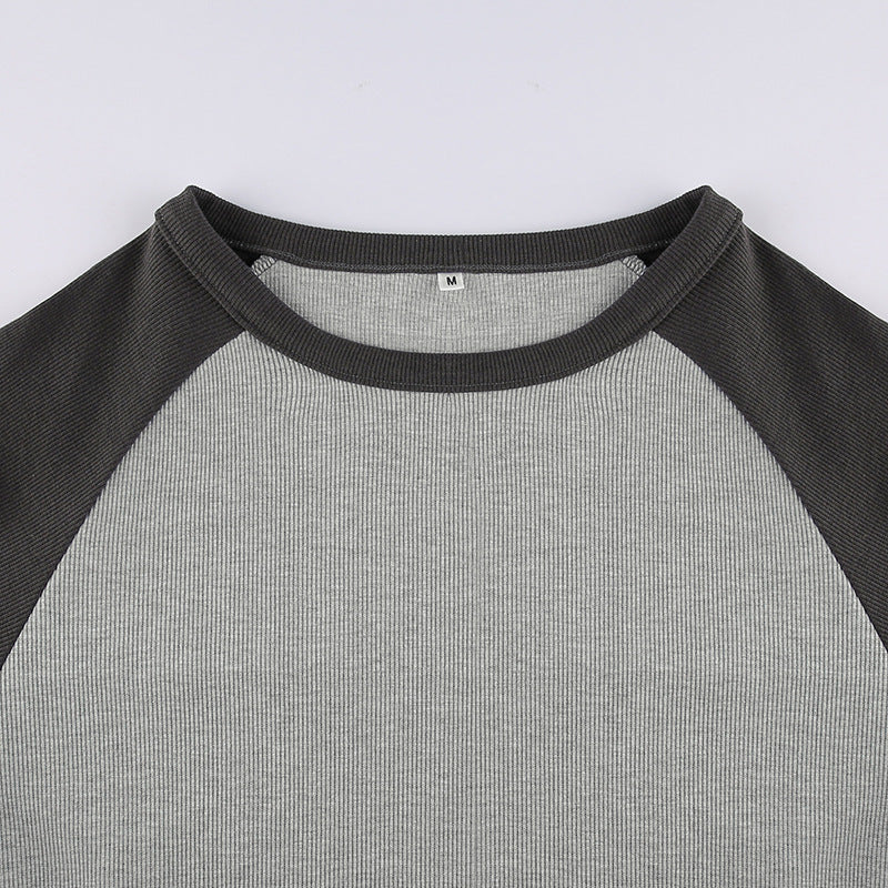 Ribbed Raglan Sleeve Tee - Image 4