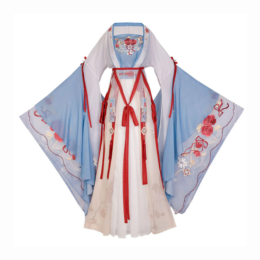 Ribbon Floral Embroidery Dress Set - Image 2