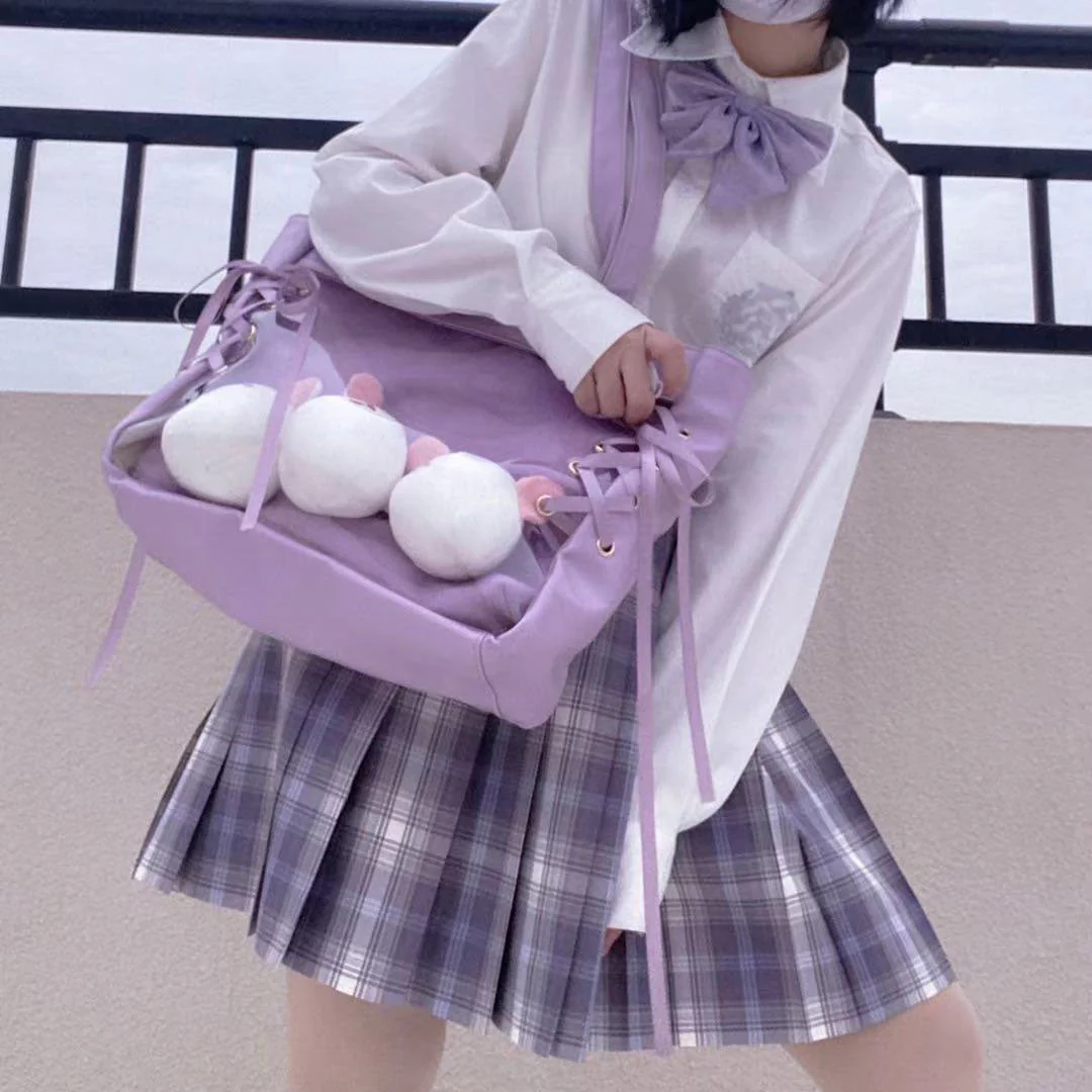 Ribbon Transparent Shoulder Bag - Image 2
