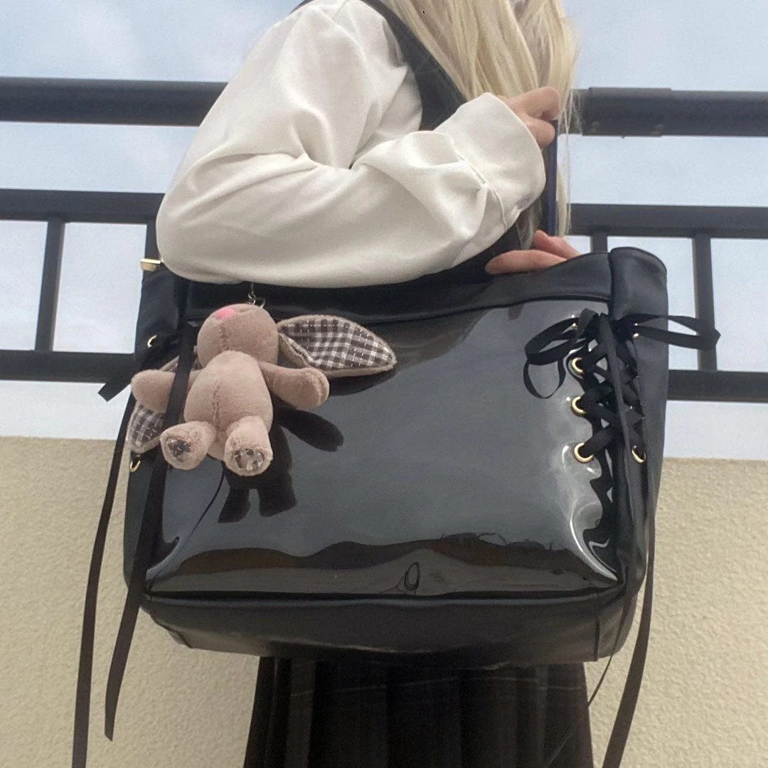 Ribbon Transparent Shoulder Bag - Image 3
