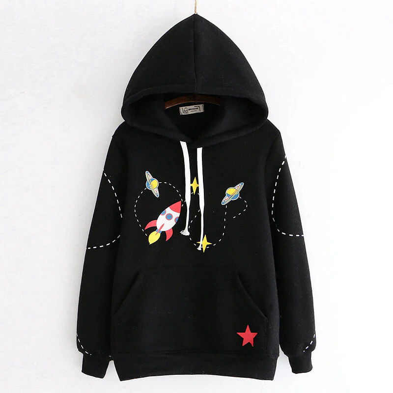 Rocket Planet Space Hoodie