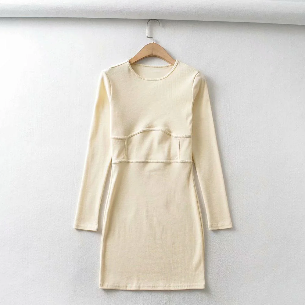 Round Neck Knitted Dress - Image 5