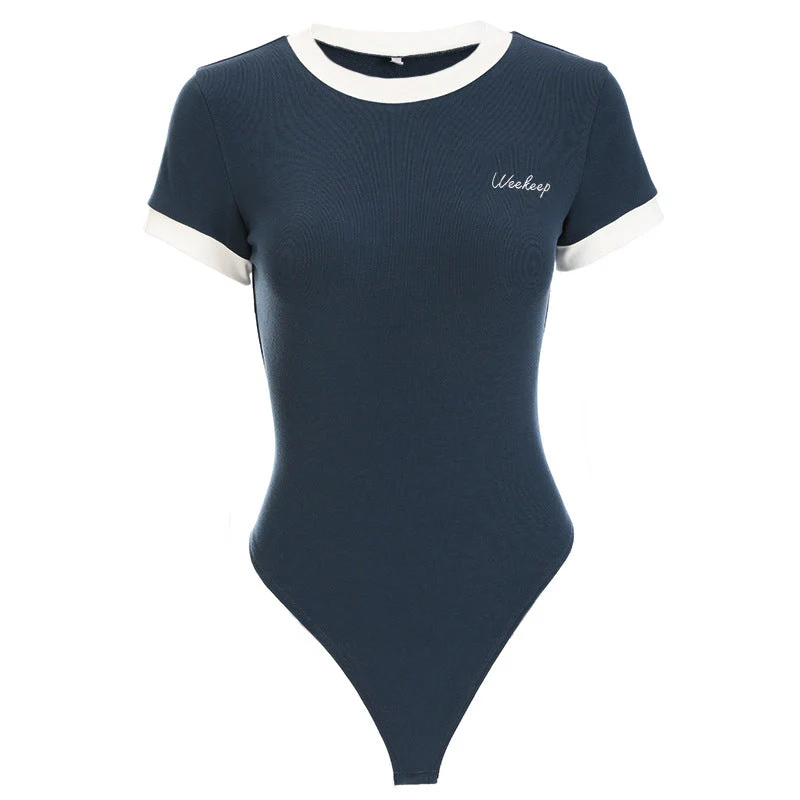 Round Neck Short-sleeved Bodysuit - Image 3