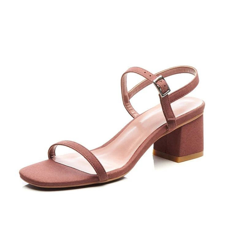 Round toe chunky heel ladies sandals - Image 3